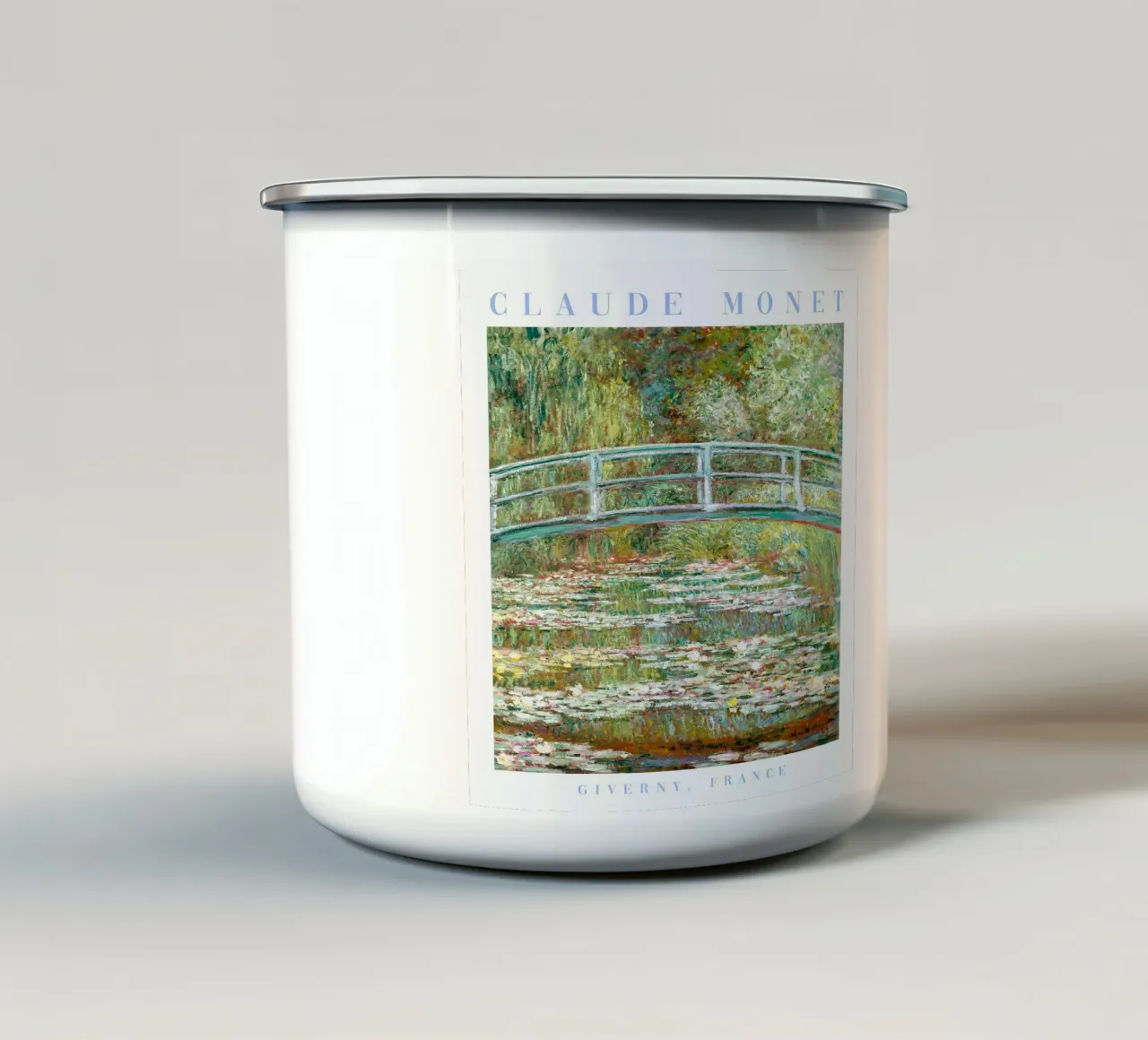 Claude Monet Ponte delle ninfee tazza in smalto da Vintage Posters