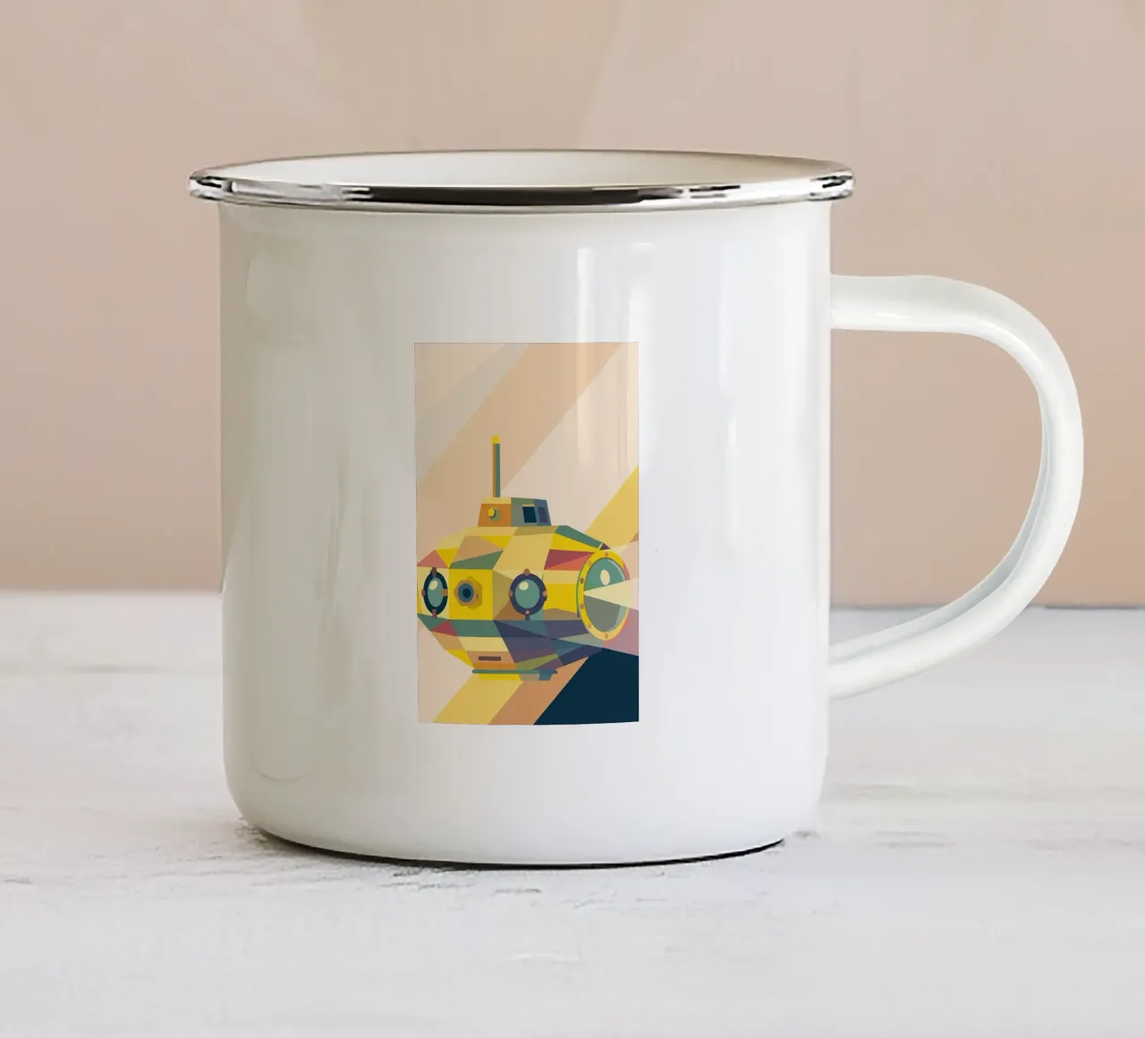 Sottomarino sott'acqua tazza in smalto da POLYGON SPECIAL