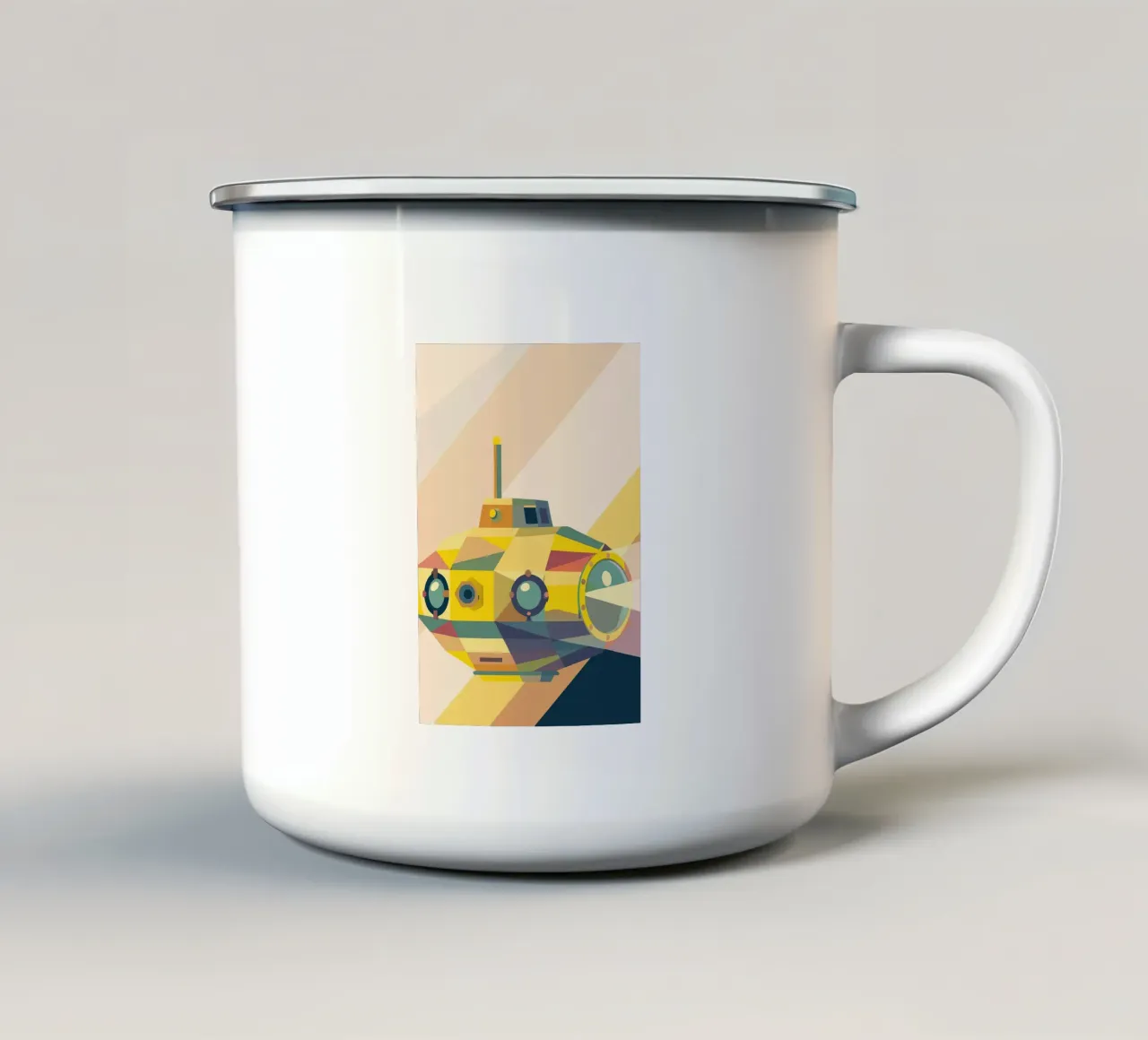 Sottomarino sott'acqua tazza in smalto da POLYGON SPECIAL