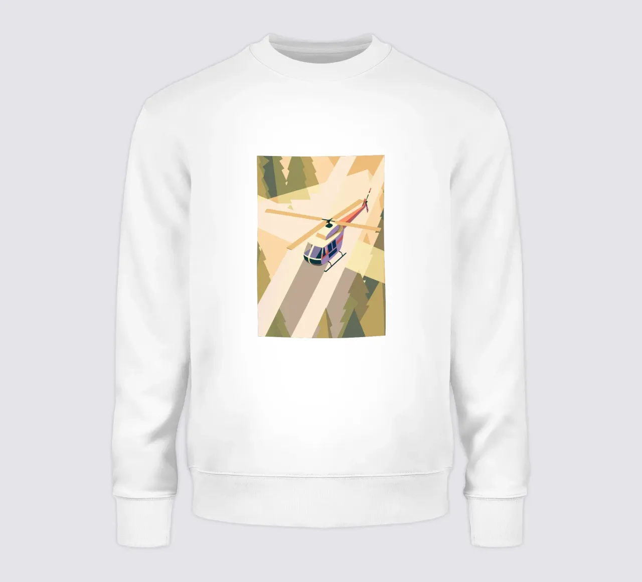 Elicottero sopra la foresta felpa da POLYGON SPECIAL