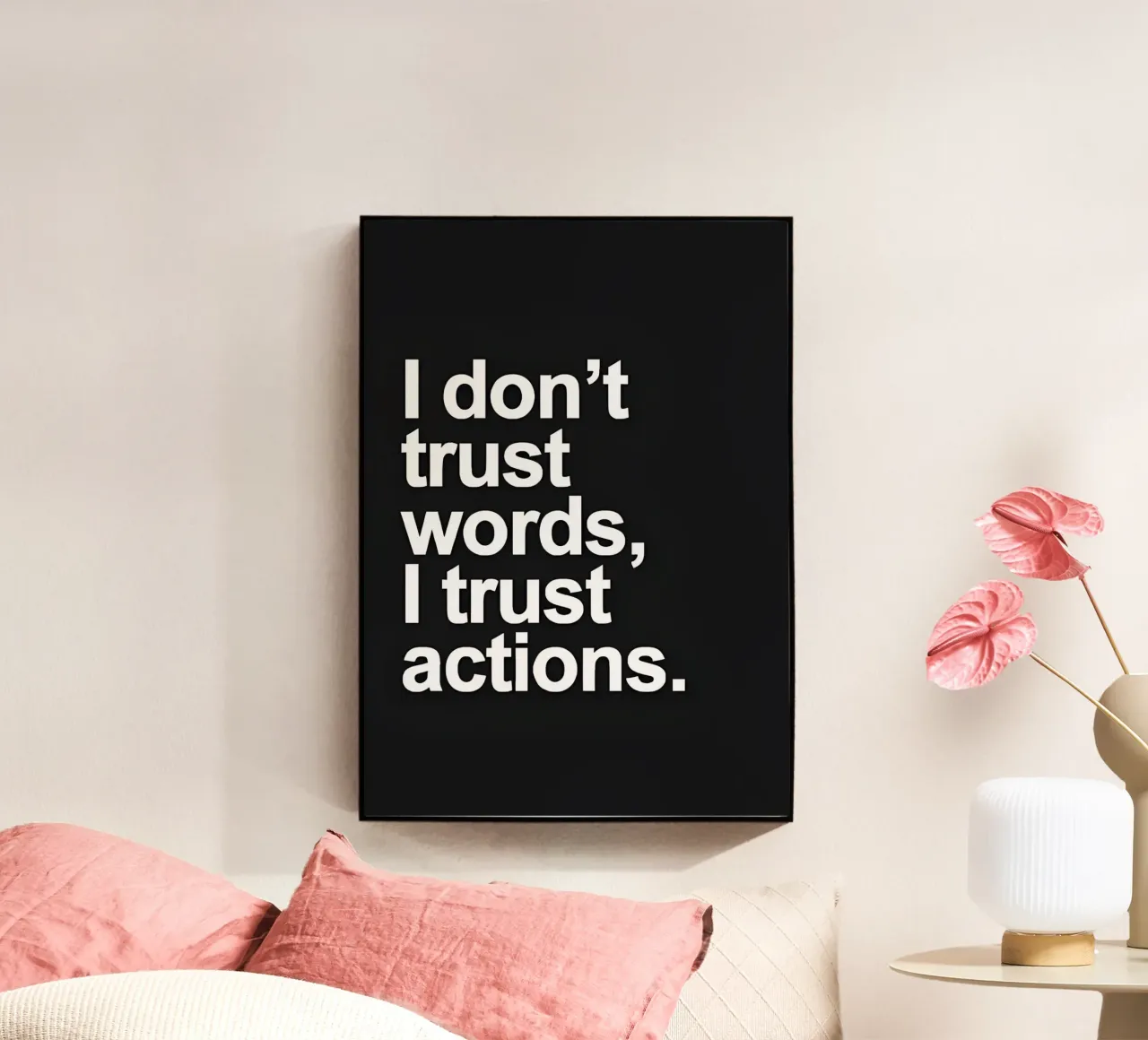 I trust actions plexiglass da QuoteFrame