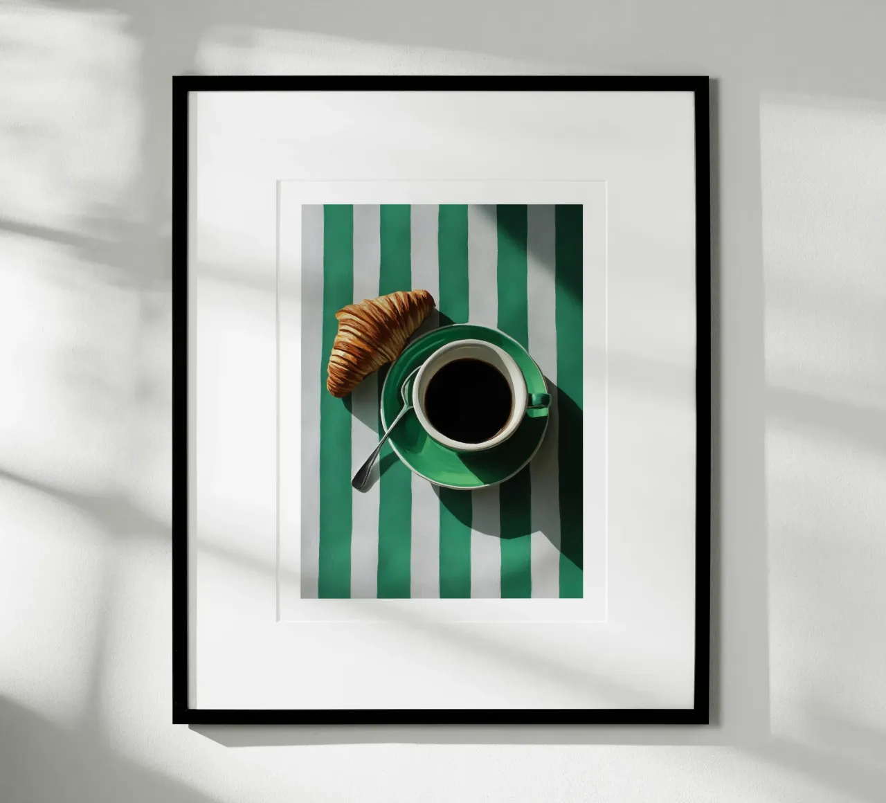 Croissant and Coffee Morning poster by Spice & Spoon Studio