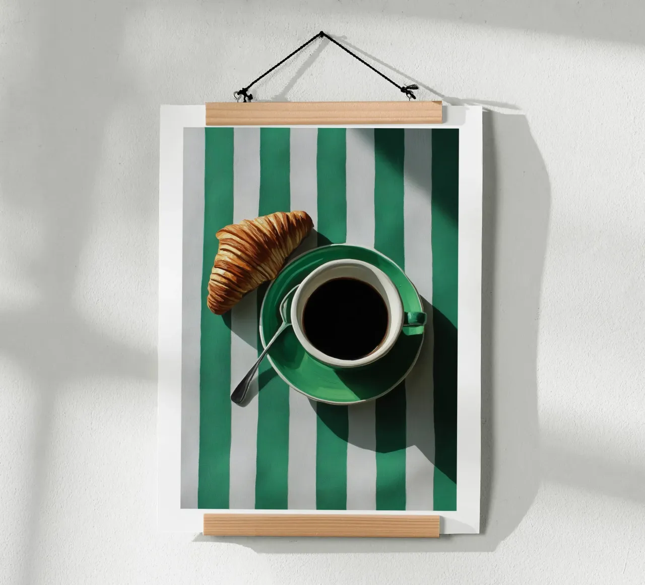 Croissant and Coffee Morning poster by Spice & Spoon Studio