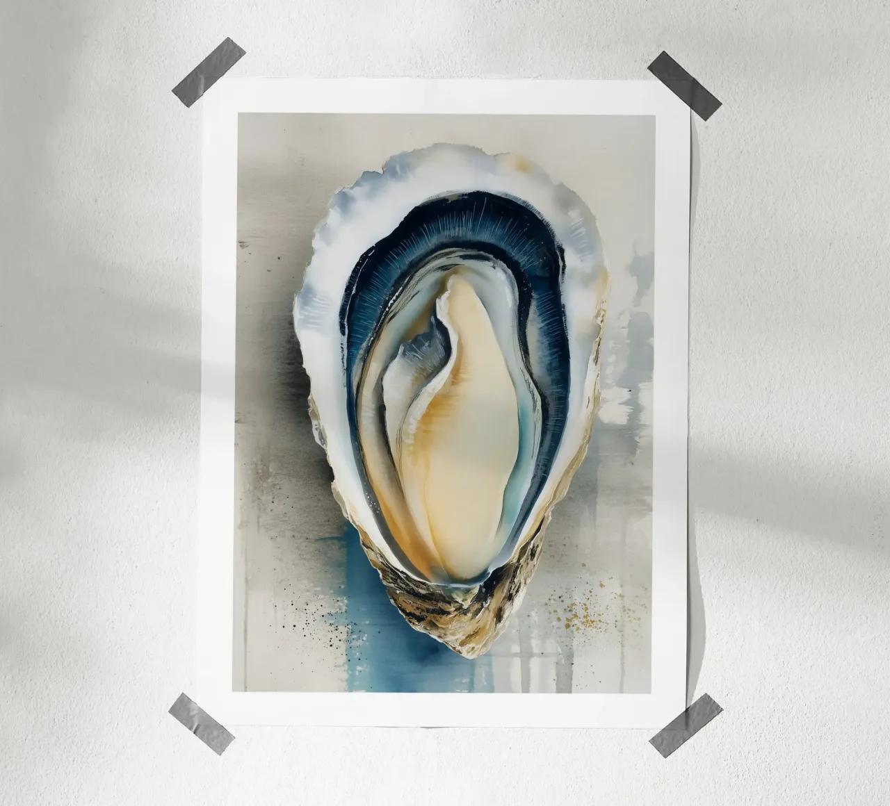 Single Oyster Study poster by Spice & Spoon Studio