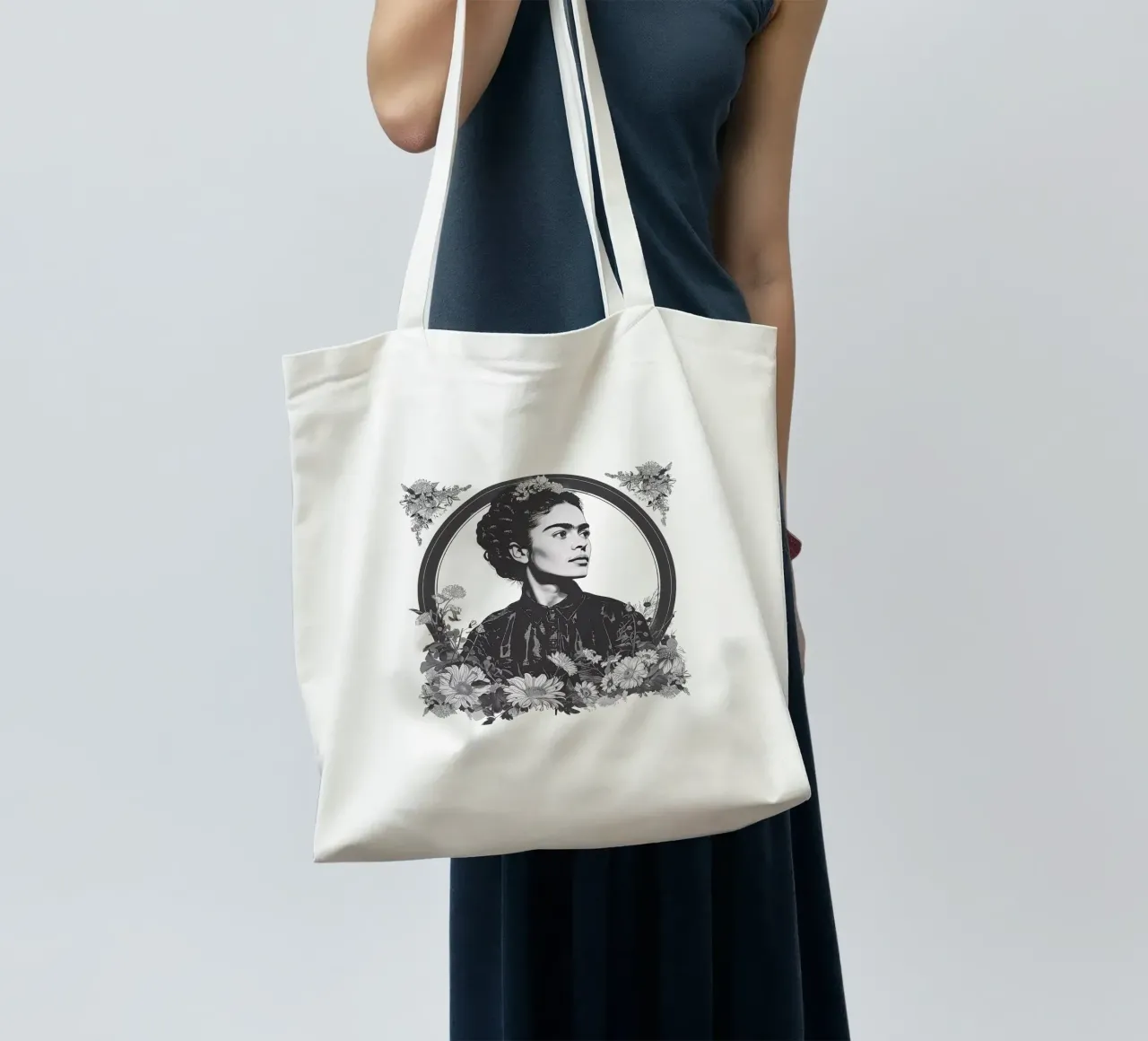 Frida Kahlo "Resilient Soul" Jutebeutel von Fantasias Florales