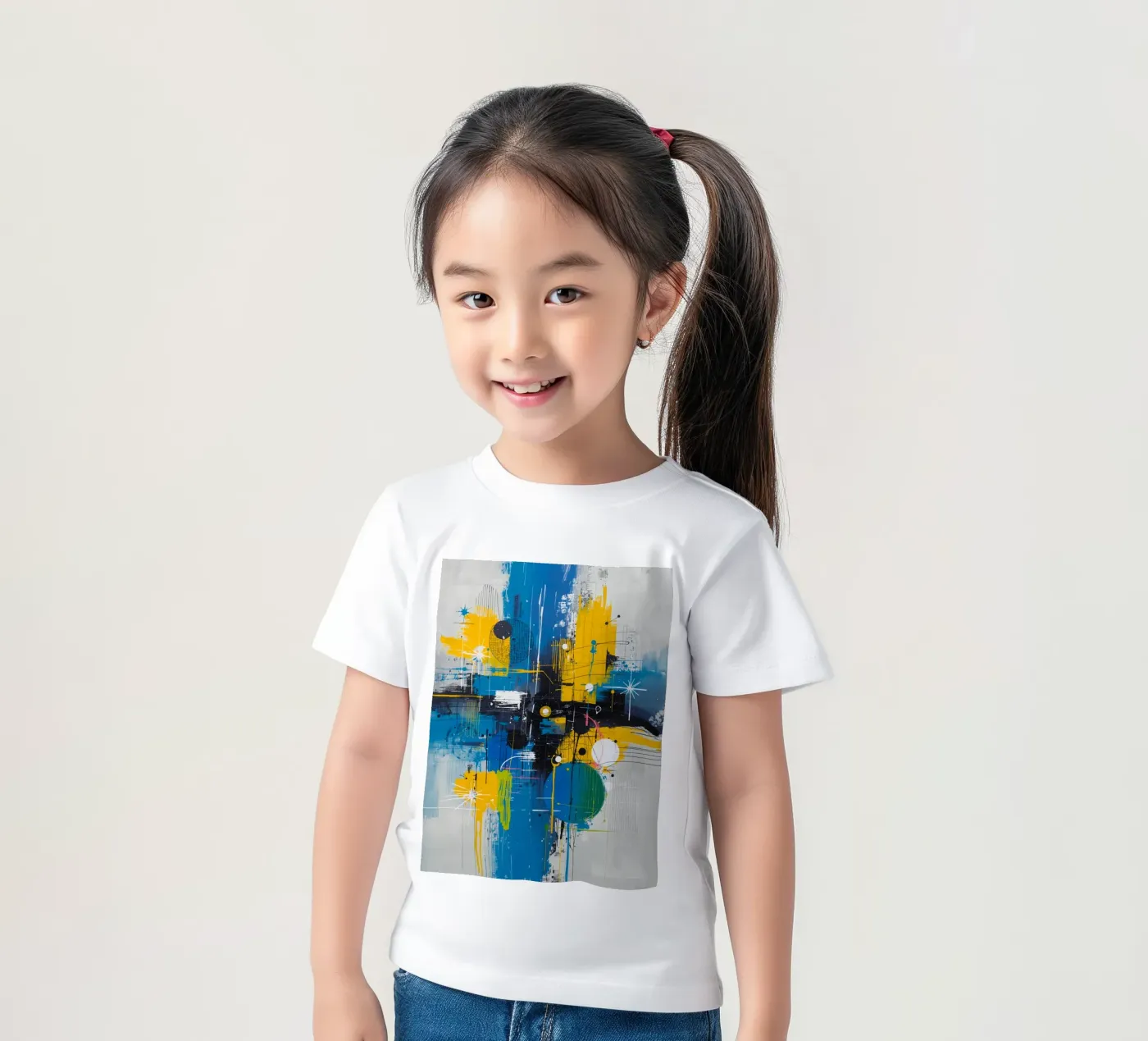 Abstrakter Ausdruck Kinder T-Shirt von uniqe world