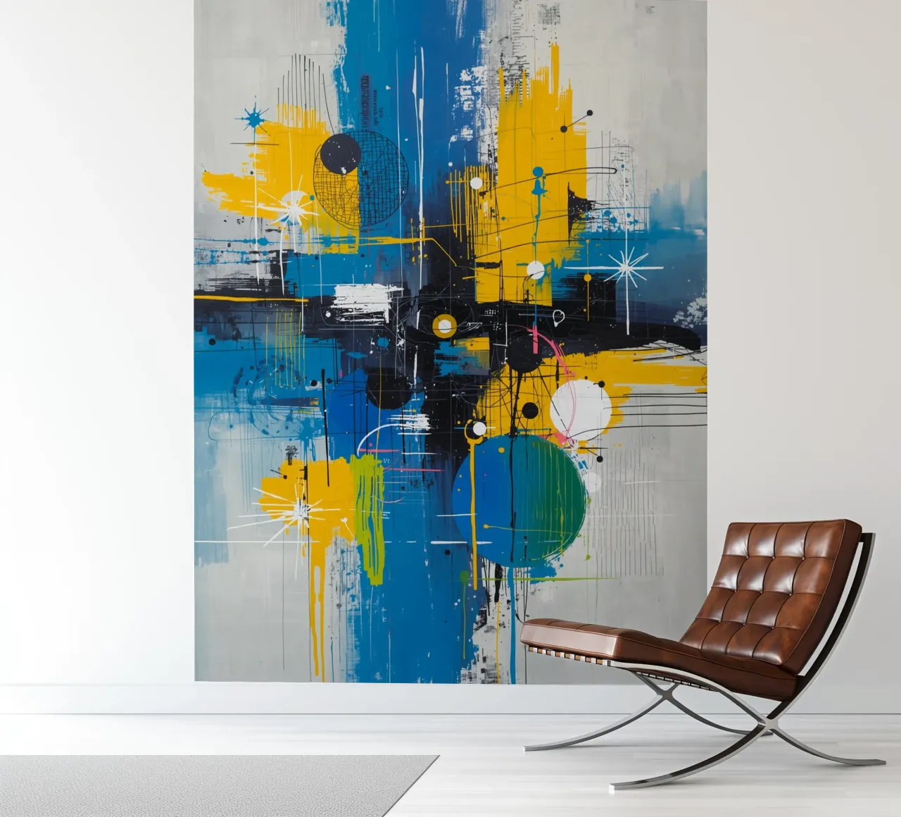 Abstracte uitdrukking fotobehang van uniqe world