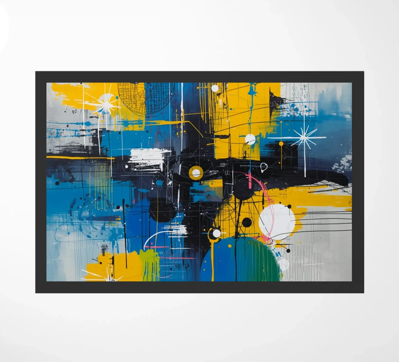 Abstracte uitdrukking deurmat van uniqe world