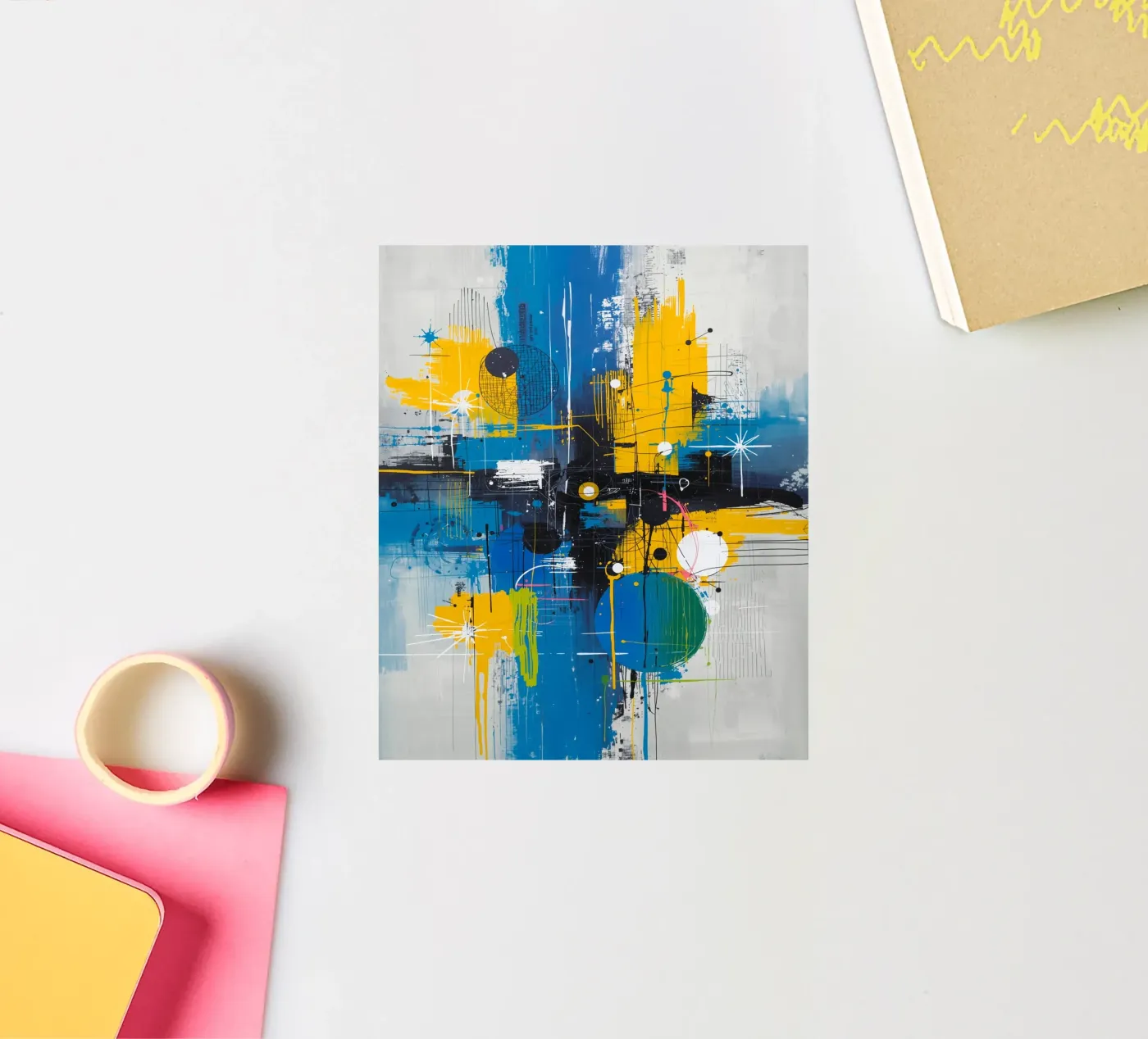 Abstract Expression sticker by uniqe world