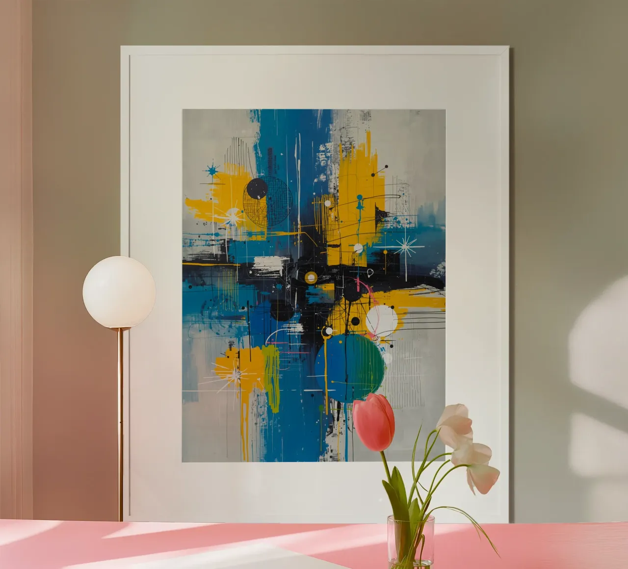 Abstracte uitdrukking poster van uniqe world