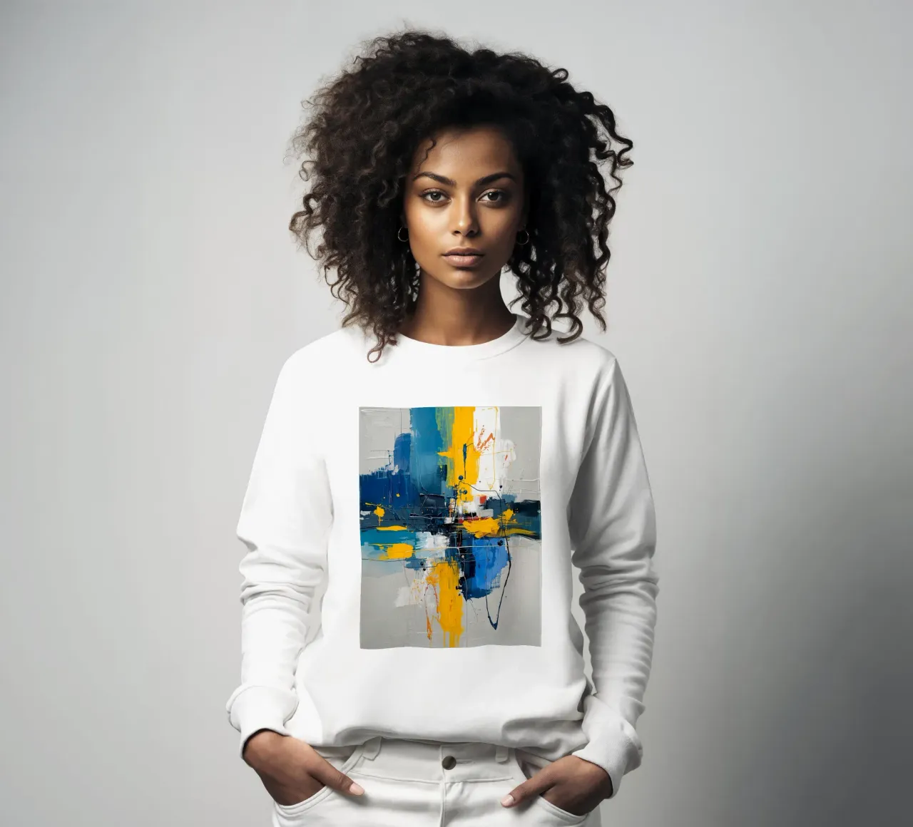 Abstracte uitdrukking sweatshirt van uniqe world