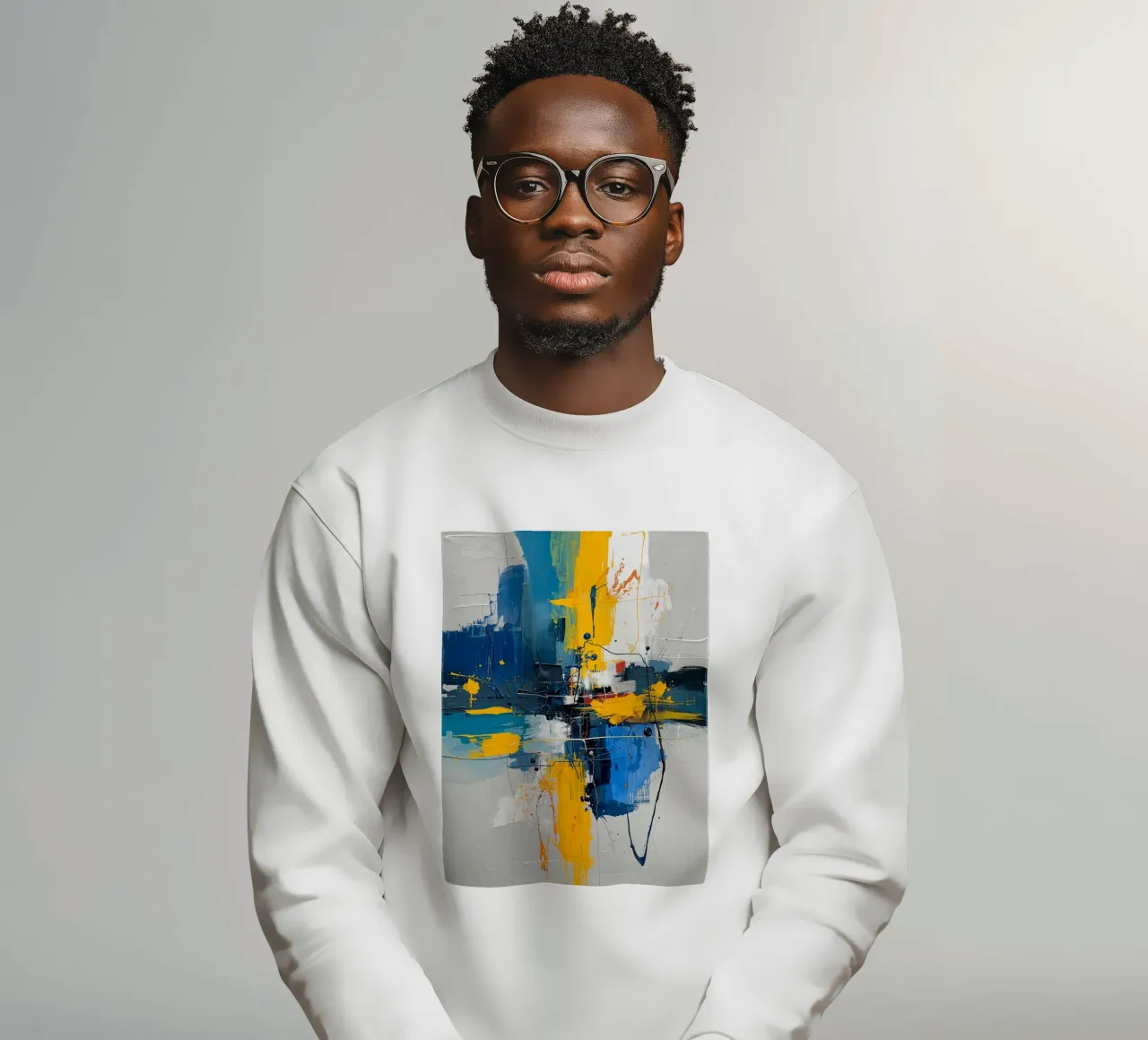 Abstracte uitdrukking sweatshirt van uniqe world