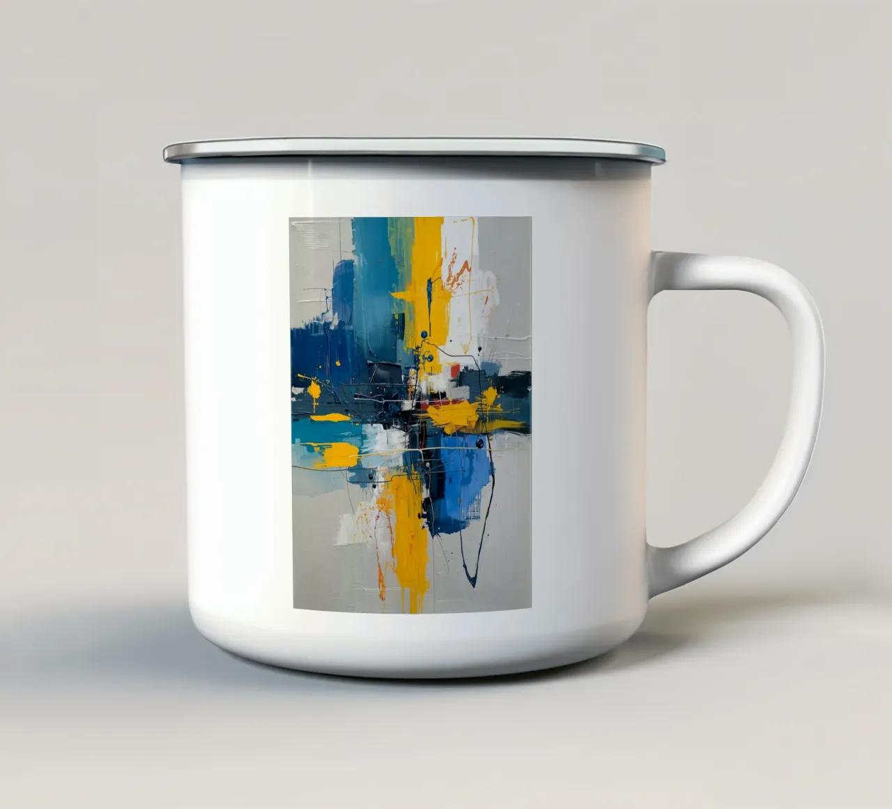 Espressione astratta tazza in smalto da uniqe world