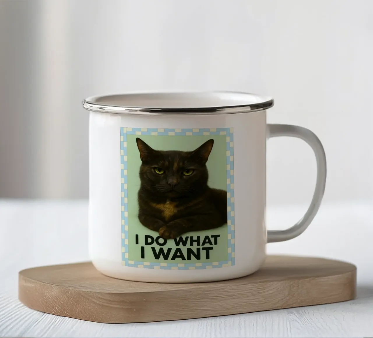 Faccio quello che voglio tazza in smalto da Deetooz