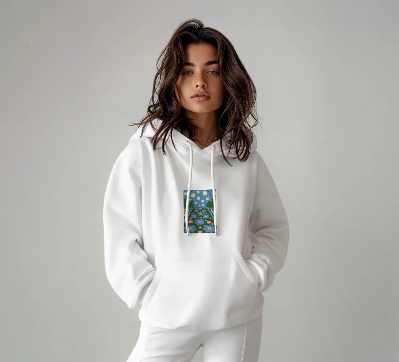 Design allegro del giardino fiorito felpa con cappuccio da SPECIAL FLOWER PATTERNS