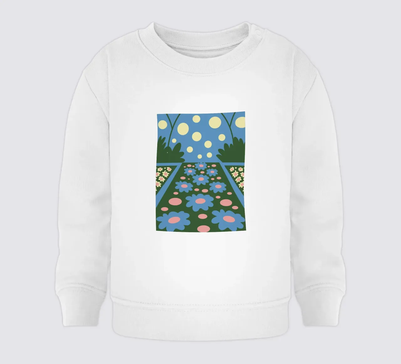 Design allegro del giardino fiorito felpa neonato da SPECIAL FLOWER PATTERNS