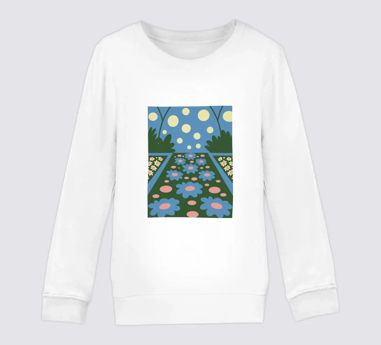 Design allegro del giardino fiorito felpa bambino da SPECIAL FLOWER PATTERNS