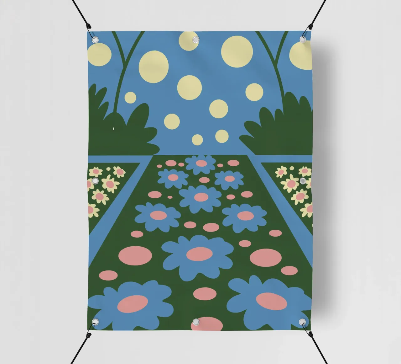 Design allegro del giardino fiorito telo in pvc da SPECIAL FLOWER PATTERNS