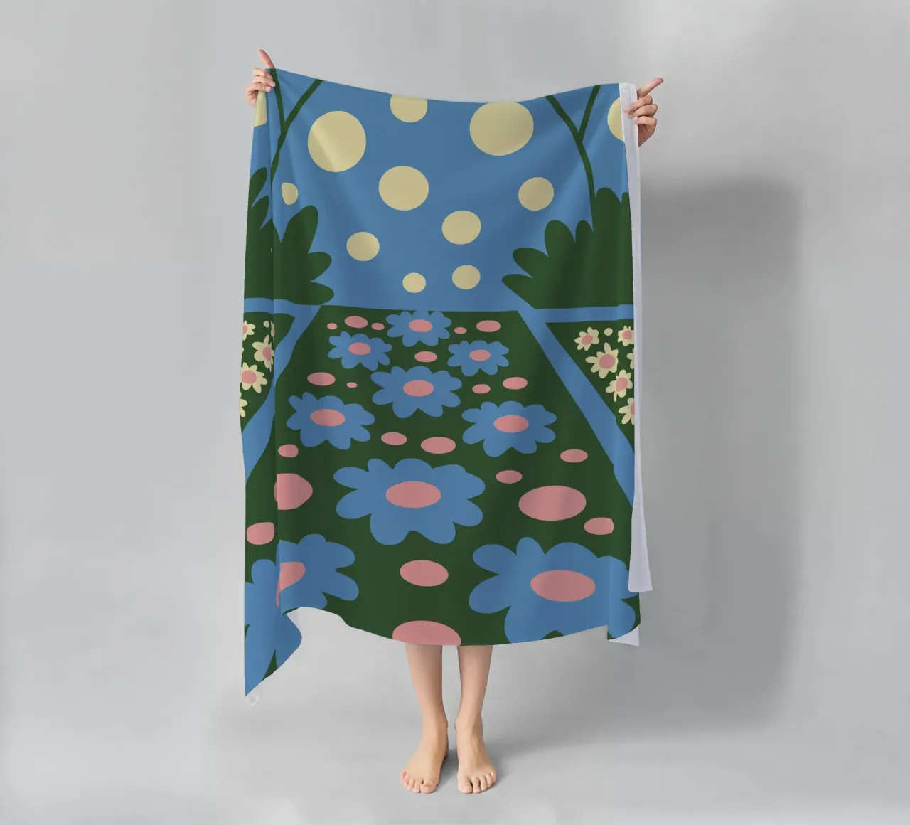 Design allegro del giardino fiorito telo mare da SPECIAL FLOWER PATTERNS