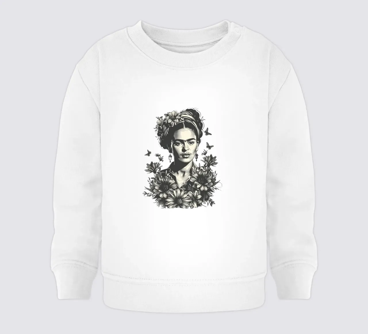 Frida Kahlo "Resilience in Art" felpa neonato da Fantasias Florales