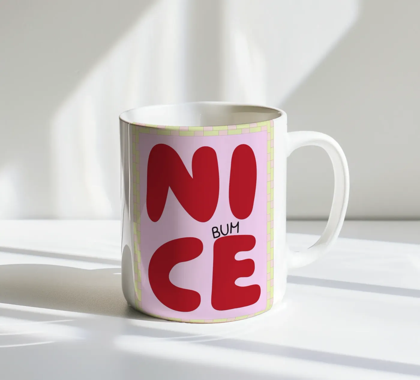 nice bum ceramic mug by Deetooz