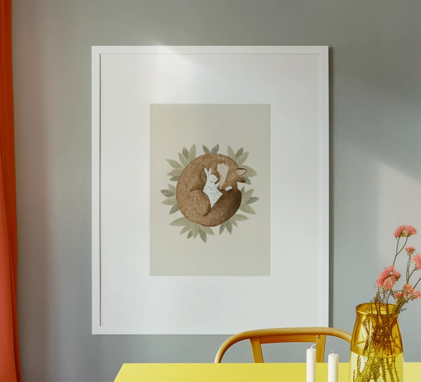 Volpe e coniglio poster da earl BM