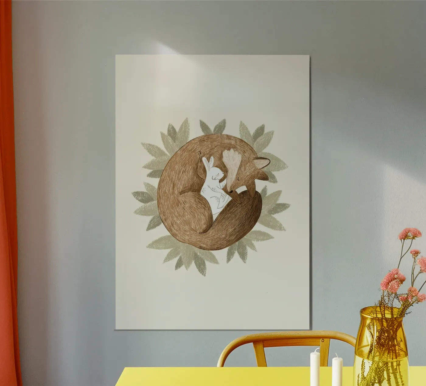 Volpe e coniglio poster da earl BM