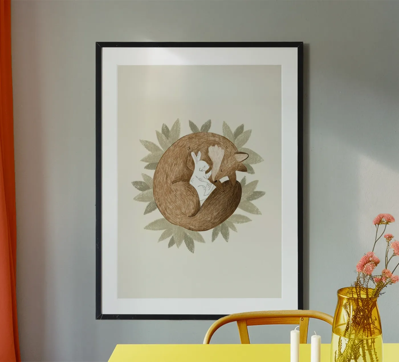 Volpe e coniglio poster da earl BM