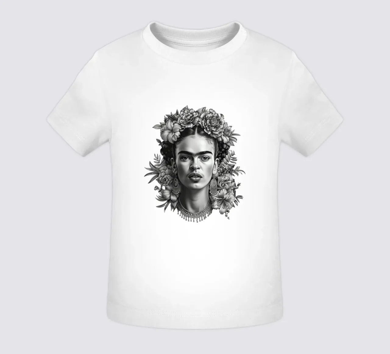 Frida Kahlo "Untamed Spirit" Baby T-Shirt von Fantasias Florales