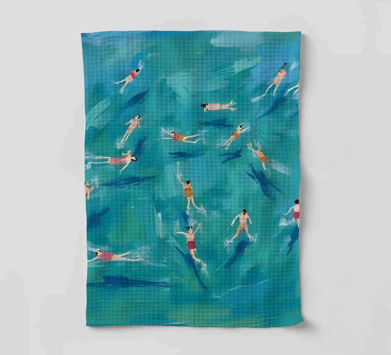 Swimmer from Above canovaccio da cucina da Coastal Art