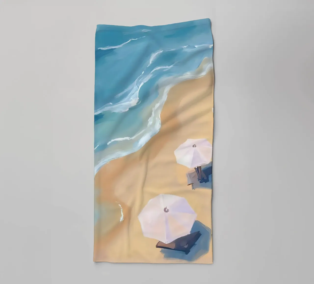 Beach View from Above asciugamano da bagno da Coastal Art