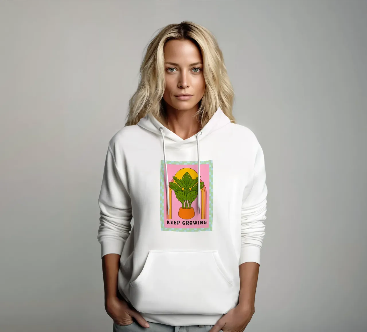 continuare a crescere felpa con cappuccio da Deetooz