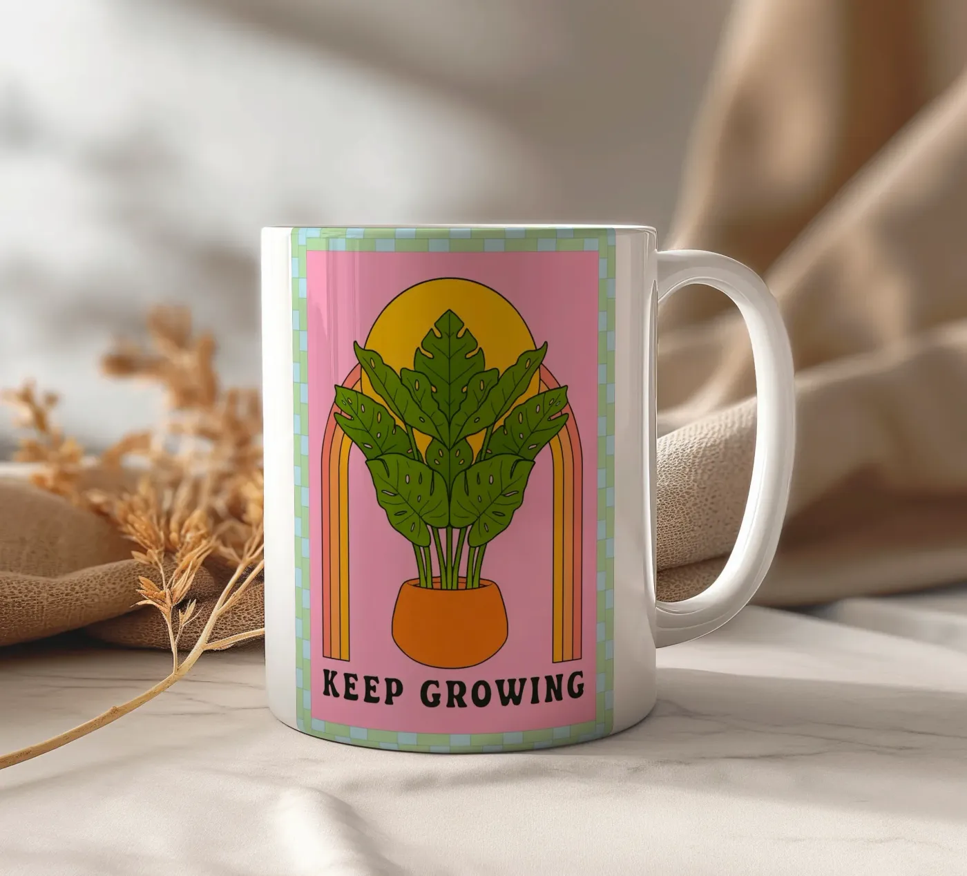 keep growing ceramic mug by Deetooz