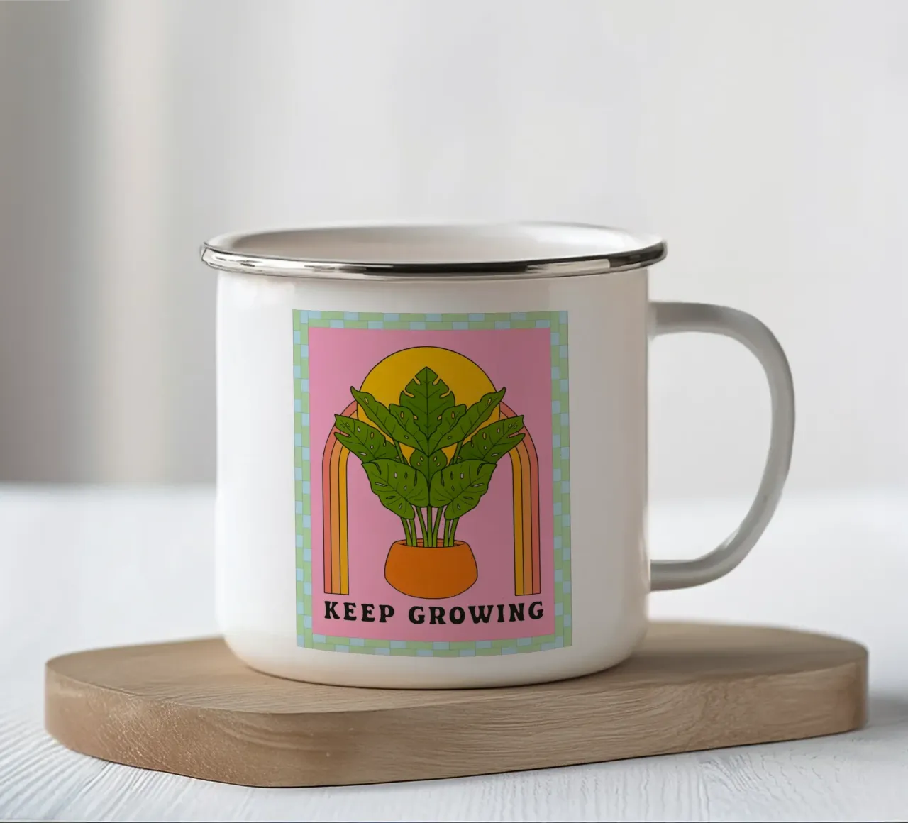 continuare a crescere tazza in smalto da Deetooz