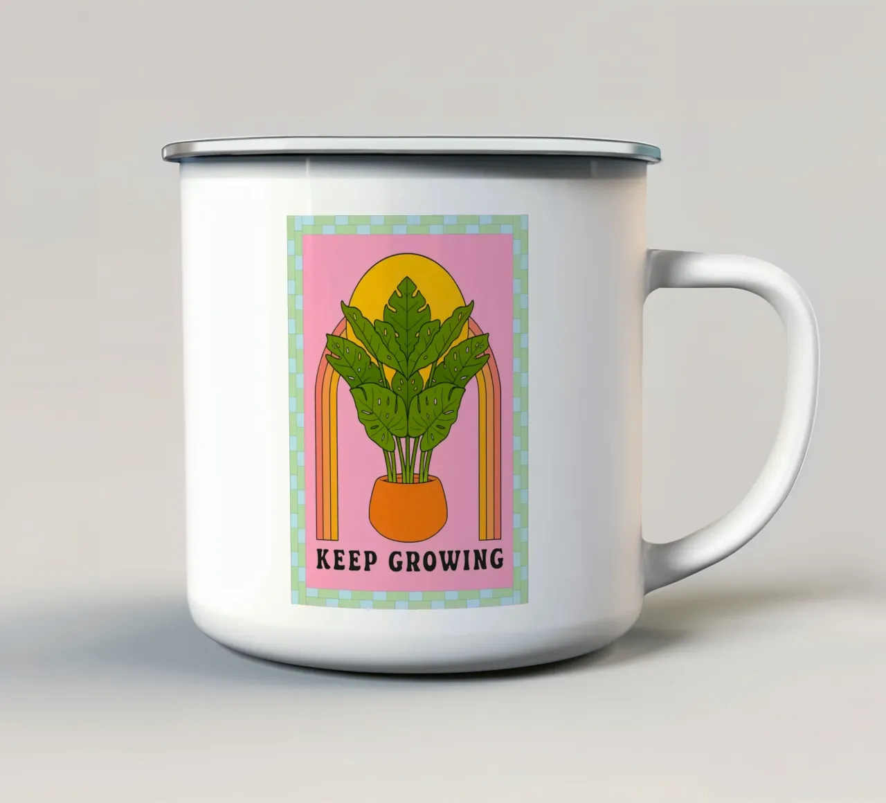 continuare a crescere tazza in smalto da Deetooz