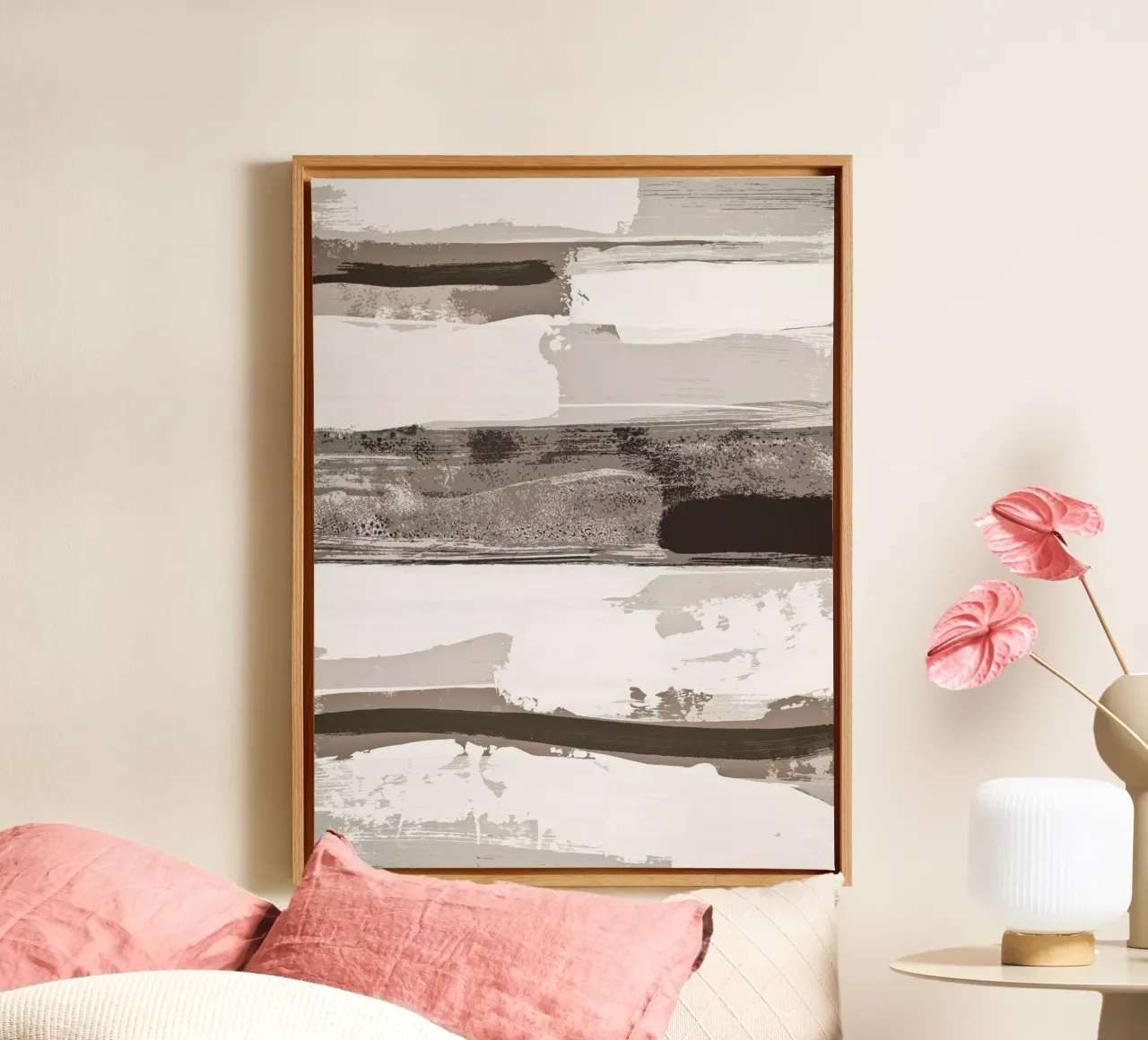 neutral layers of paint tela con Cornice a cassetta da IRIS LEHNHARDT FINE ART