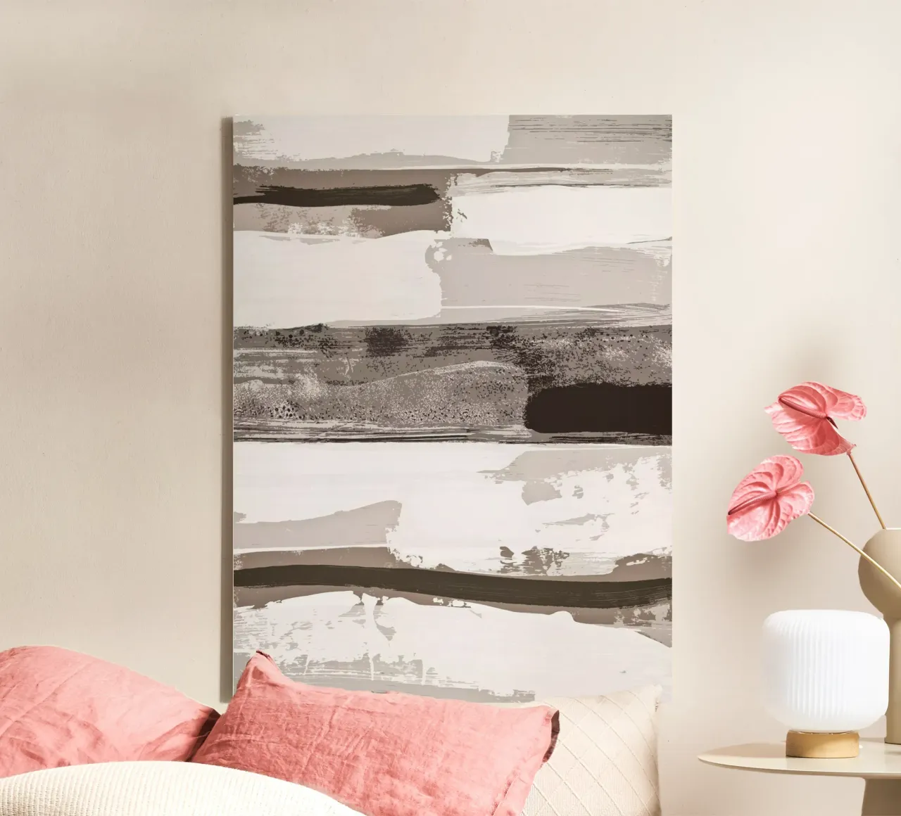 neutral layers of paint tela con Cornice a cassetta da IRIS LEHNHARDT FINE ART