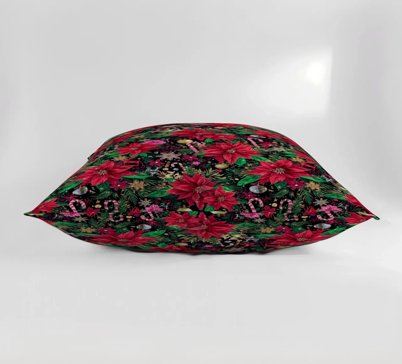 Dark Christmas Botanical Pattern cuscino da AzStore11