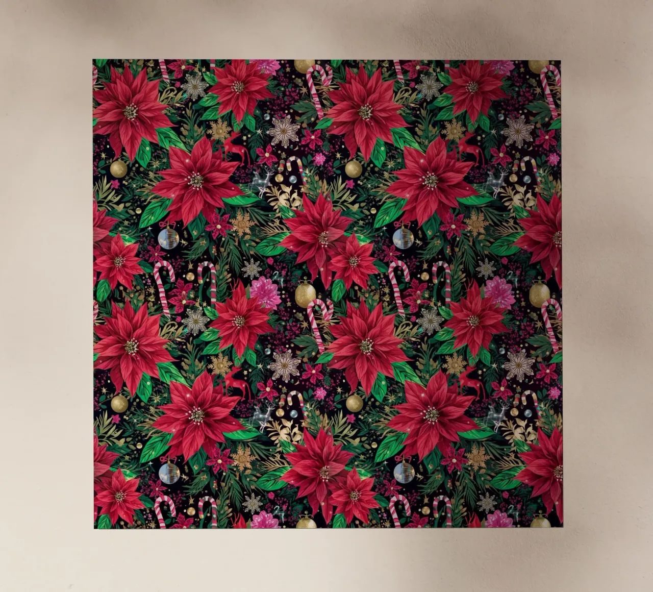 Dark Christmas Botanical Pattern pellicola backlit da AzStore11