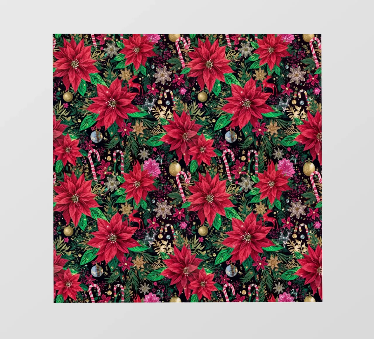 Dark Christmas Botanical Pattern pellicola backlit da AzStore11