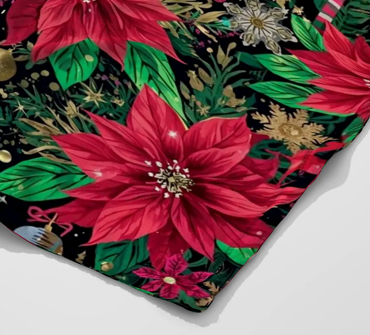 Dark Christmas Botanical Pattern coperta in pile da AzStore11