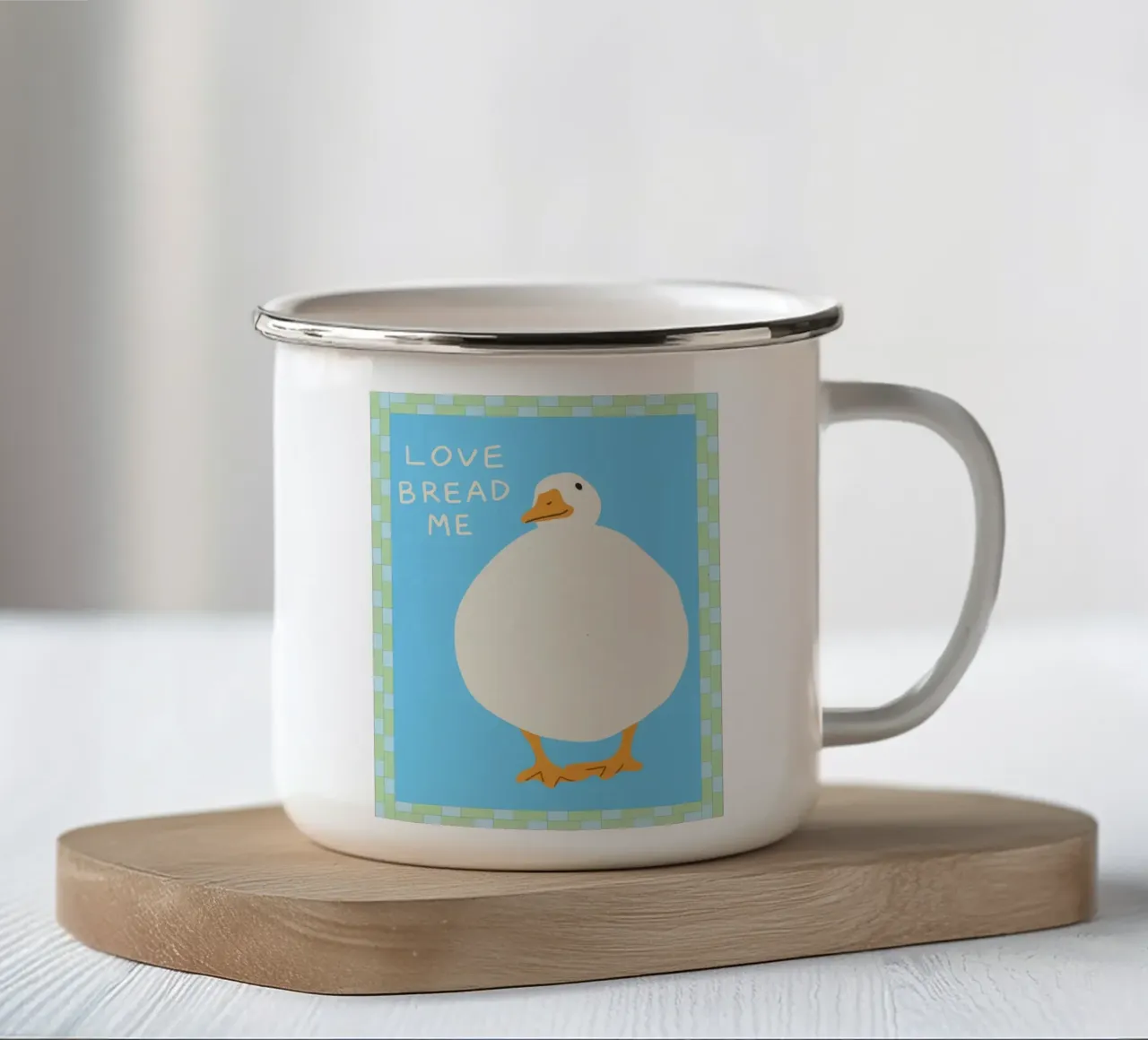 amore pane me tazza in smalto da Deetooz