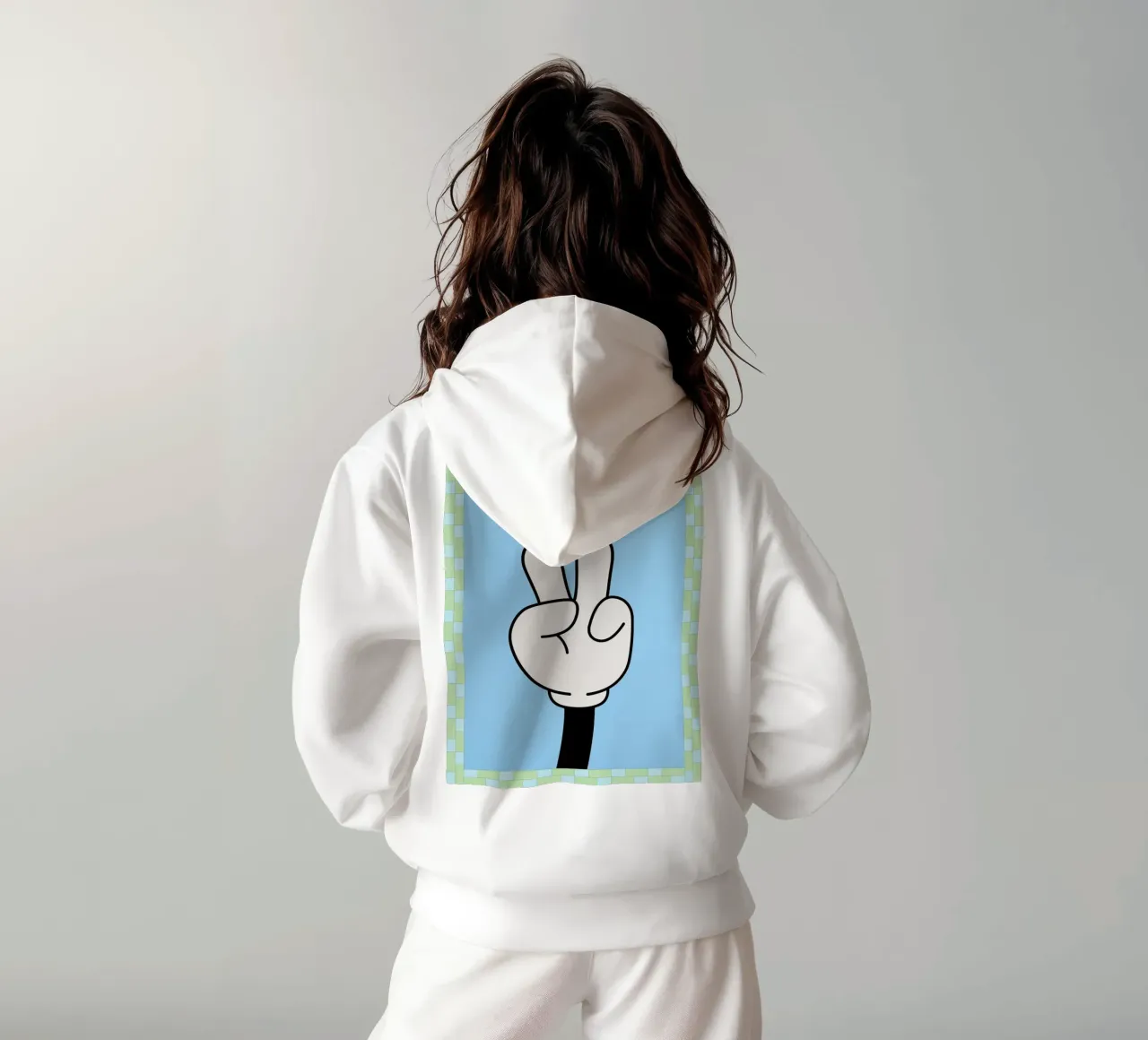 mano di pace felpa con cappuccio da Deetooz