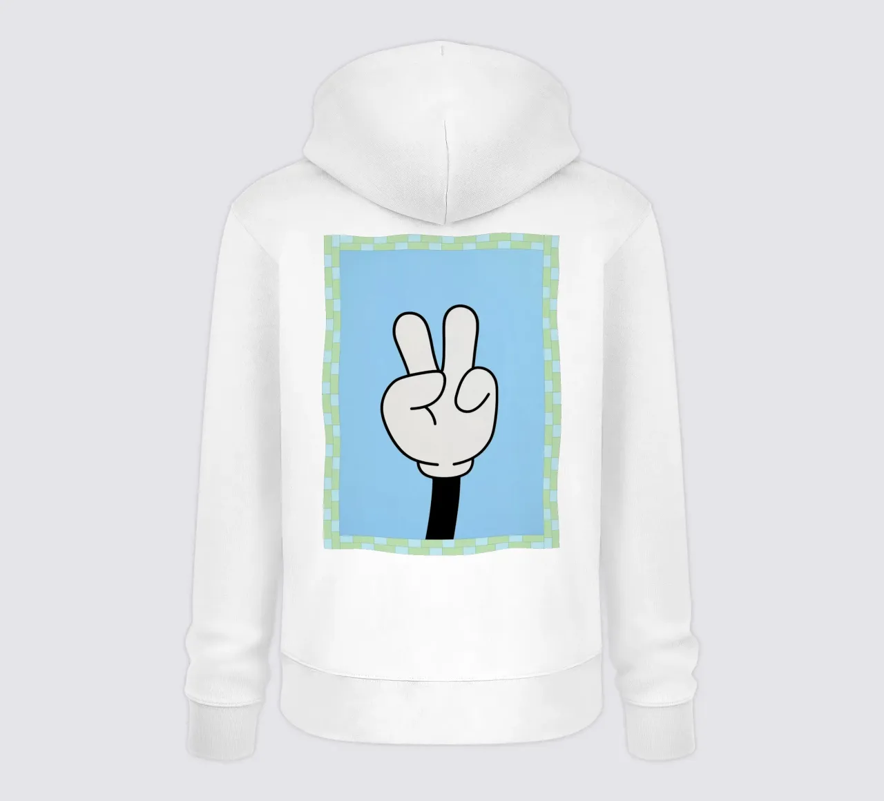 mano di pace felpa con cappuccio da Deetooz