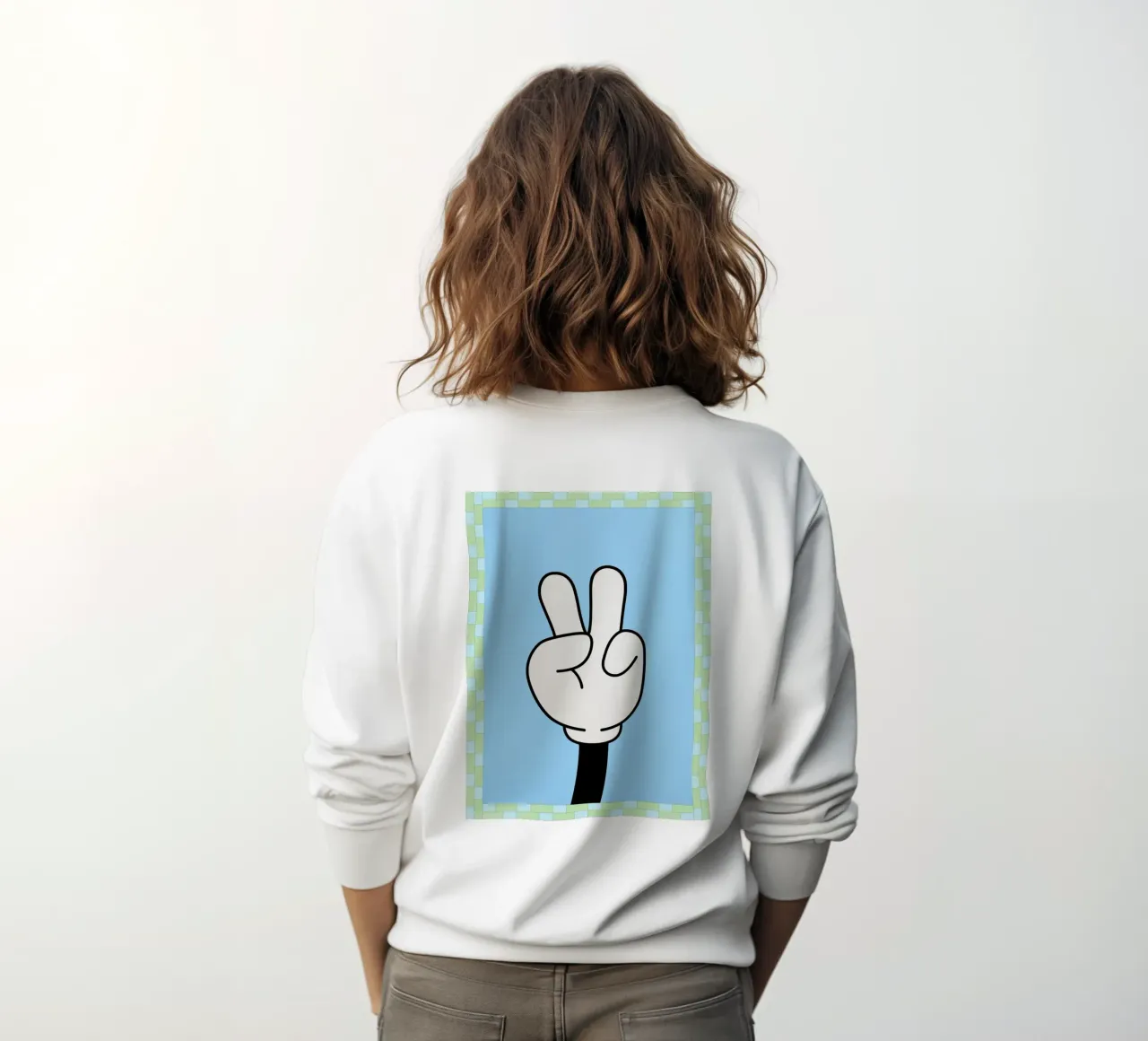 mano di pace felpa da Deetooz