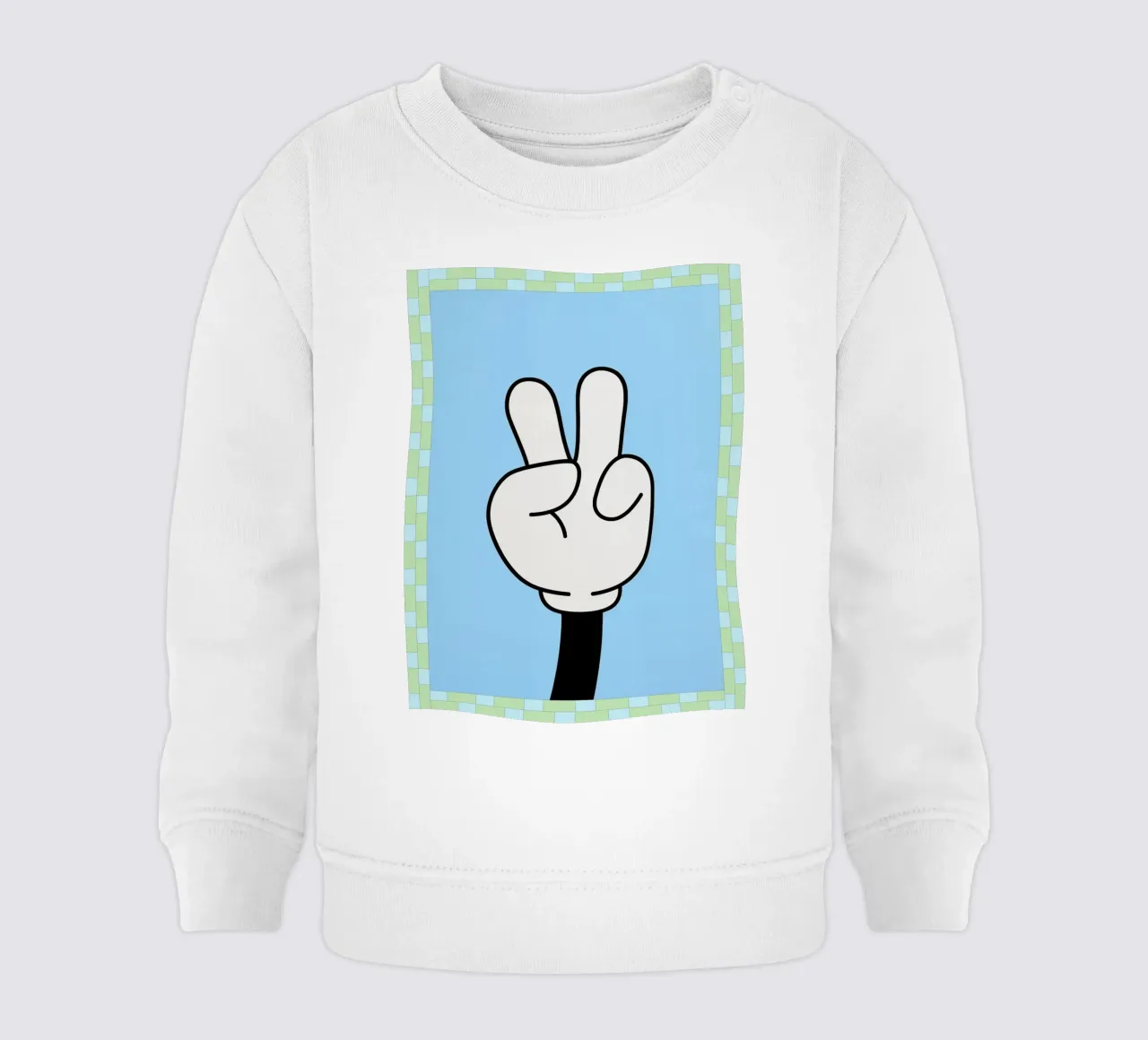 mano di pace felpa neonato da Deetooz