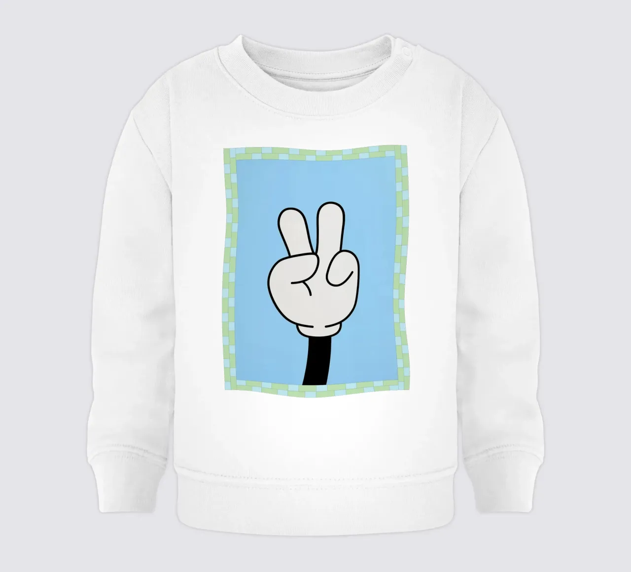 mano di pace felpa neonato da Deetooz