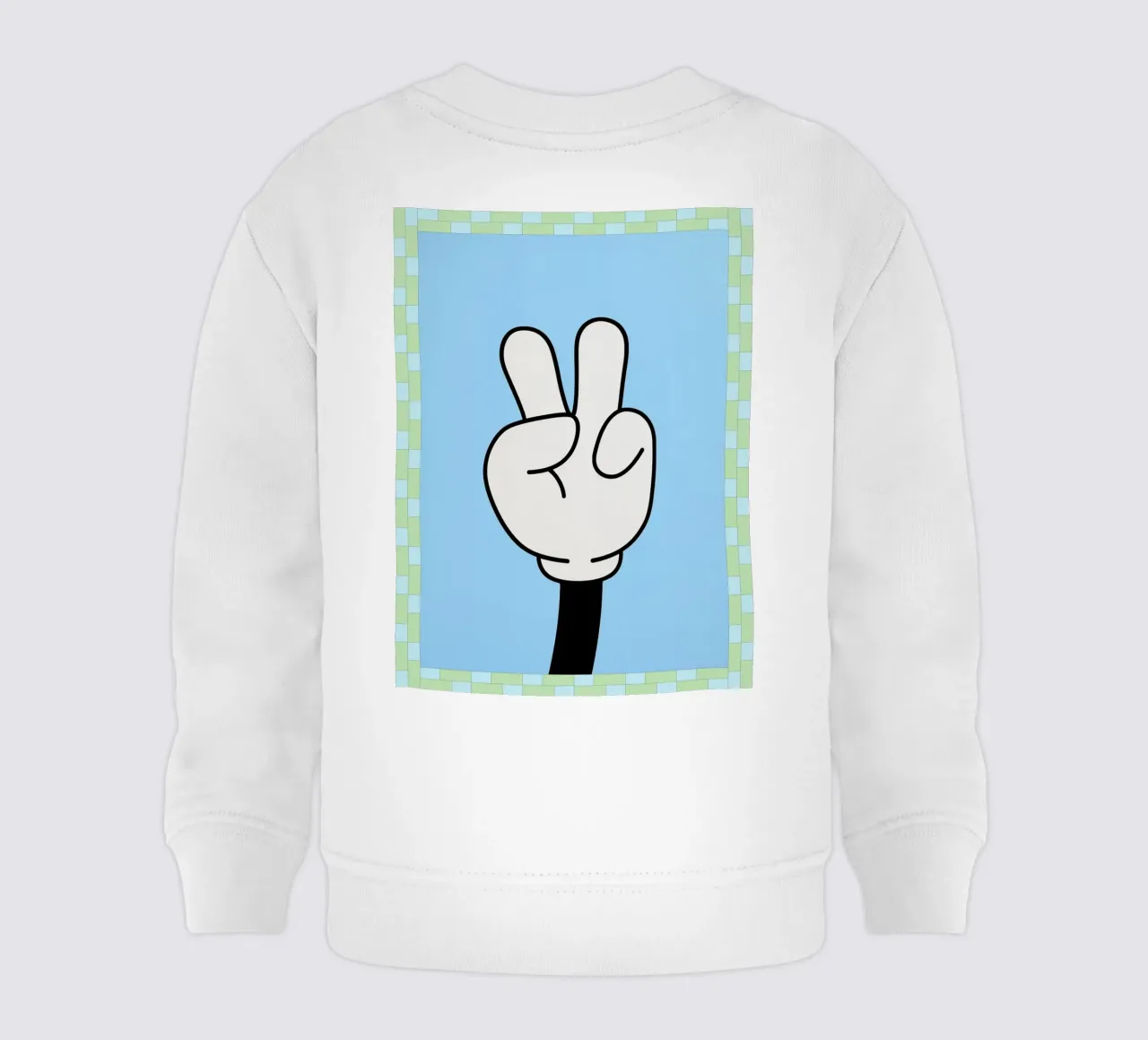 mano di pace felpa neonato da Deetooz