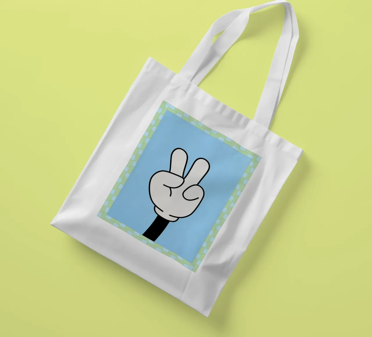 mano di pace borsa in juta da Deetooz