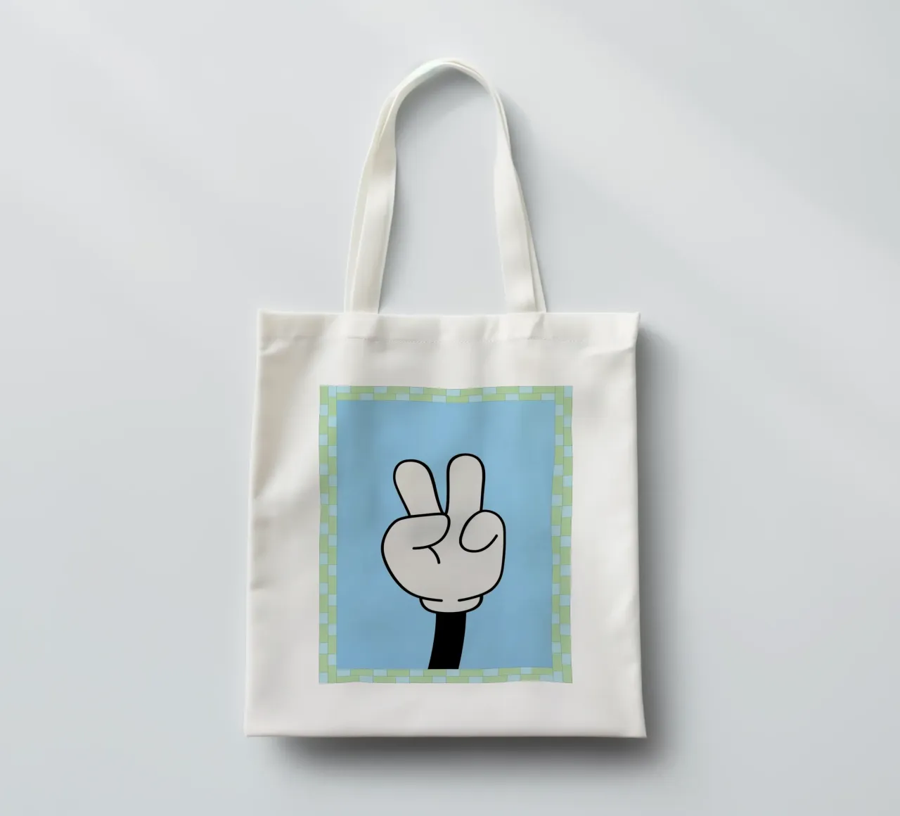 mano di pace borsa in juta da Deetooz